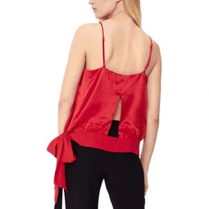 NWT Alice & Trixie size Small Mia Tank Top Blouse Lipstick Red Satin Dressy New
